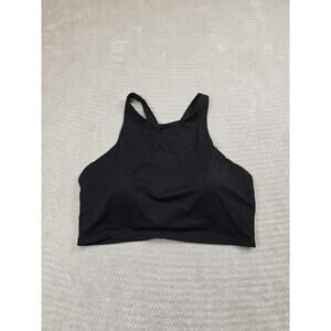 Athleta Top Womens XL Black Conscious Crop High Neck Bikini Top Padded